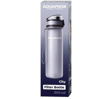 Aquaphor, City, butelka filtrująca, 1 wkład, 500 ml, szara