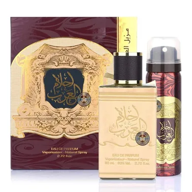 Ard al Zaafaran, Ahlam Al Arab, zestaw: woda perfumowana spray, 80 ml + dezodorant spray, 50 ml