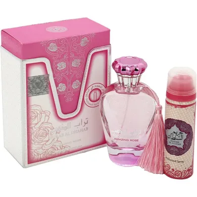 Ard al Zaafaran, Turab Al Dhahab Amazing Rose, zestaw, woda perfumowana, spray, 100 ml + dezodorant spray, 50 ml