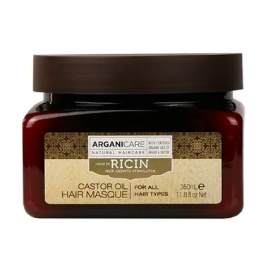 Arganicare, Castor Oil, maska stymulująca porost włosów, 350 ml