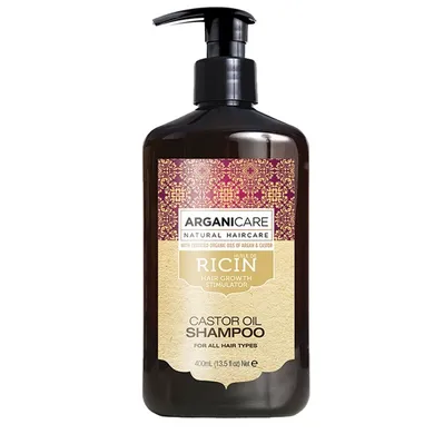 Arganicare, Castor Oil, szampon stymulujący porost włosów, 400 ml