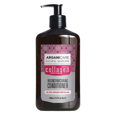 Arganicare, Collagen, odżywka odbudowująca do cienkich włosów, 400 ml