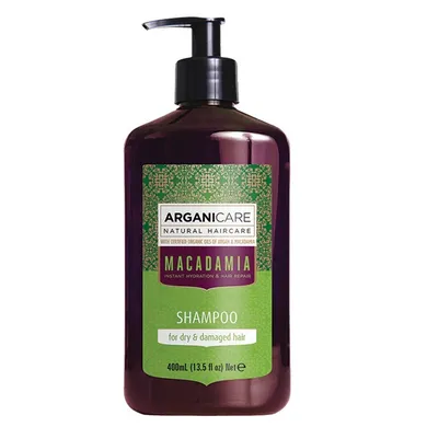 Arganicare, Macadamia, szampon do suchych i zniszczonych włosów, 400 ml