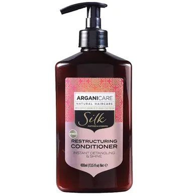 Arganicare, Silk, odżywka do włosów z jedwabiem, 400 ml