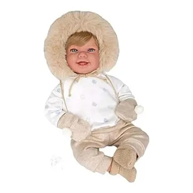 Arias, lalka hiszpańska, bobas w ubranku zimowym, 45 cm