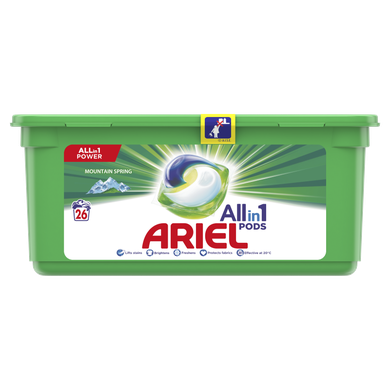 Ariel, All in 1, Pods, Mountain Spring, kapsułki do prania, 26 prań