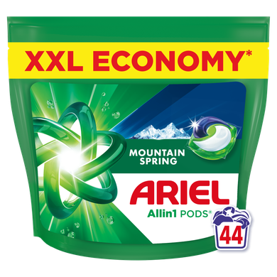 Ariel, Allin1 Pods, kapsułki do prania ze środkiem piorącym w płynie, 44 prań, Mountain Spring