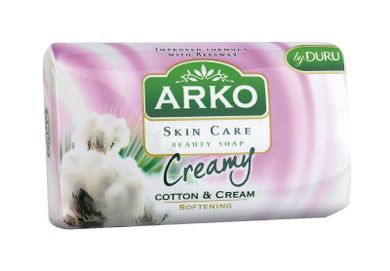 Arko, mydło w kostce nawilżające, Creamy, Cotton & Cream, 90 g