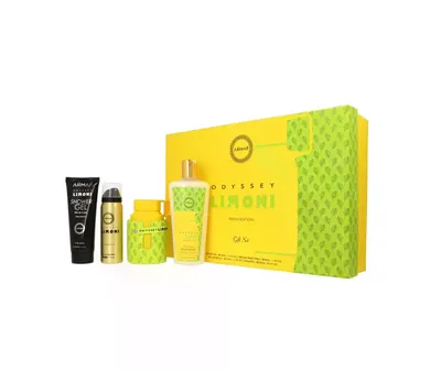 Armaf, Odyssey Limoni Fresh Edition, zestaw: woda perfumowana, 100 ml + perfumowany spray do ciała, 50 ml + żel pod prysznic, 100 ml + szampon, 250 ml