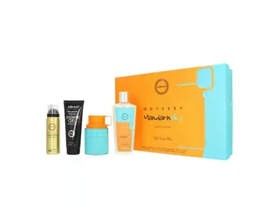 Armaf, zestaw: Odyssey Mandarine Sky, woda perfumowana, 100 ml + Perfume Body Spray, dezodorant, spray do ciała, 50 ml + żel pod prysznic, 100 ml + szampon do włosów, 100 ml