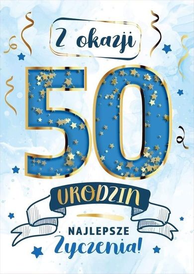 Armin Style, karnet B6 z kopertą, urodziny 50, konfetti