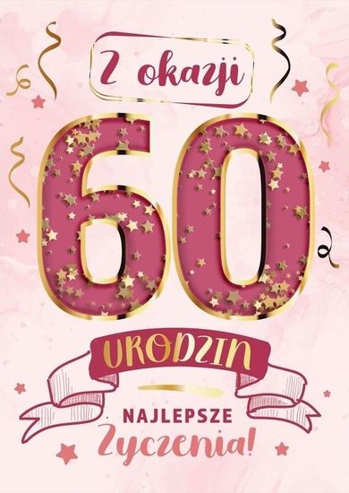 Armin Style, karnet B6 z kopertą, urodziny 60, konfetti