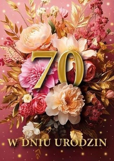 Armin Style, karnet B6 z kopertą, urodziny 70, różowy