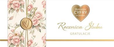 Armin Style, karnet Rocznica Ślubu wymienne cyfry