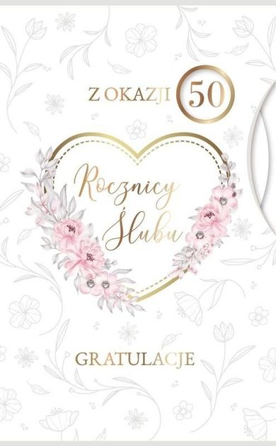 Armin Style, karnet Rocznica Ślubu wymienne cyfry