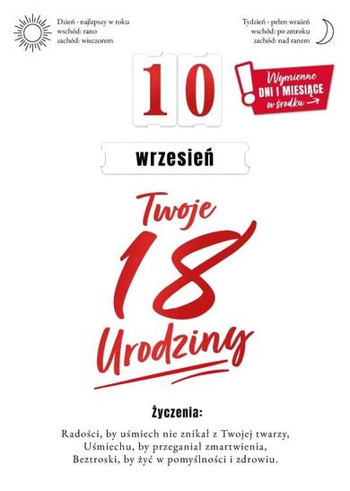 Armin Style, karnet, urodziny 18, wymienne cyfry
