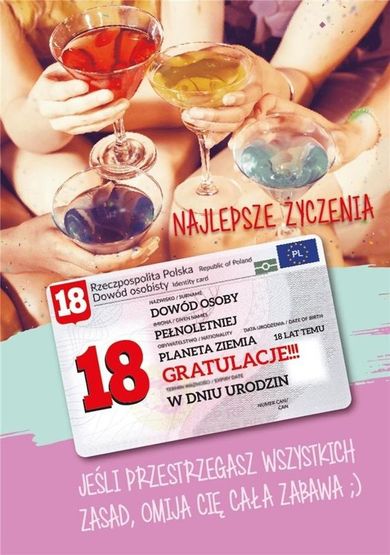 Armin Style, karnet z kopertą, Urodziny 18, 120-170 mm