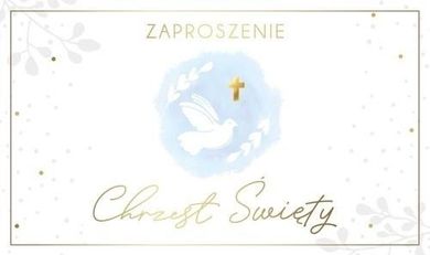 Armin Style, zaproszenie, chrzest, 160-95 mm, 10 szt.