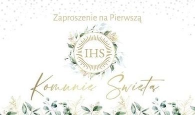 Armin Style, zaproszenie, komunia, 160-95 mm, 10 szt.