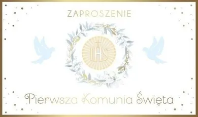 Armin Style, zaproszenie, komunia, 160-95 mm, 10 szt.