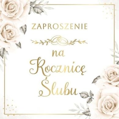 Armin Style, zaproszenie, rocznica ślubu, 13-13 cm, 10 szt.