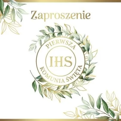 Armin Style, zaproszenie z kopertą, komunia, 13-13 cm, 10 szt.