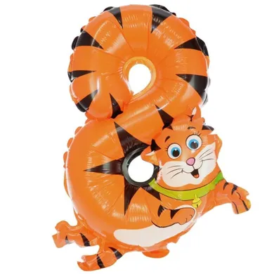 Arpax, balon foliowy, cyferka 8, zwierzątko
