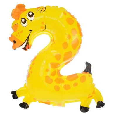 Arpex, balon foliowy, cyferka 2, zwierzątko