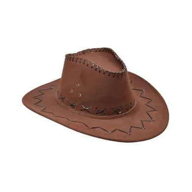 Arpex, kapelusz kowbojski, welurowy, brązowy