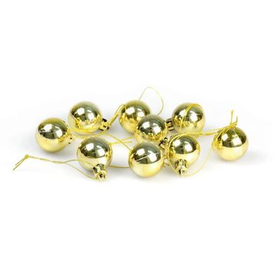 Arpex, mini bombki choinkowe, złote, 9 szt.