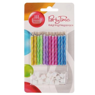 Arpex, niegasnące świeczki urodzinowe psikuski, 12 szt.