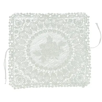 Arpex, serweta ażurowa na koszyczek z tasiemkami