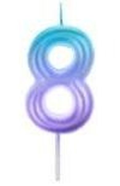 Arpex, świeczka, cyfra 8, ombre