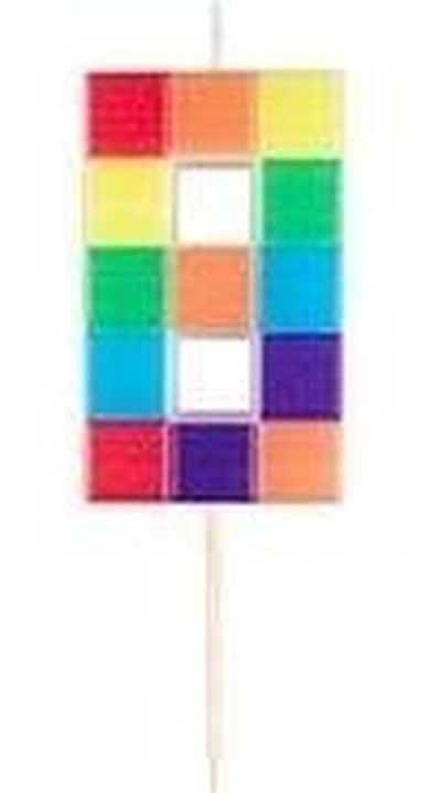 Arpex, świeczka urodzinowa, cyfra 8, klocki, 7 cm