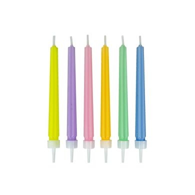 Arpex, świeczki ryflowane, dekoracja ciasta, 6 szt.