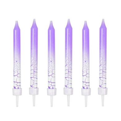 Arpex, świeczki urodzinowe, fioletowe, 6 szt.