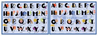 Art-Map, podkładka laminowana, A2, Let's Learn English