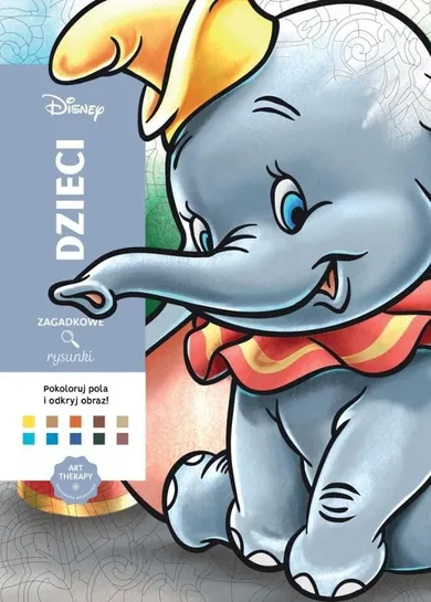 Art Therapy, Disney, Zagadkowe Rysunki, kolorowanka antystresowa, malowanie po numerach, Dzieci