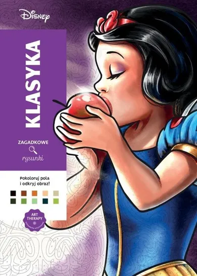 Art Therapy, Disney, Zagadkowe Rysunki, kolorowanka antystresowa, malowanie po numerach, Klasyka