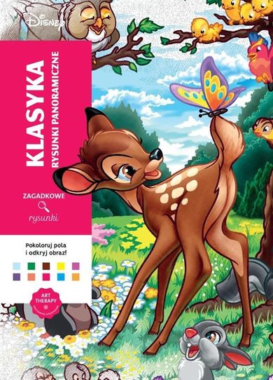 Art Therapy, Disney, Zagadkowe Rysunki, kolorowanka antystresowa, malowanie po numerach, Rysunki panoramiczne