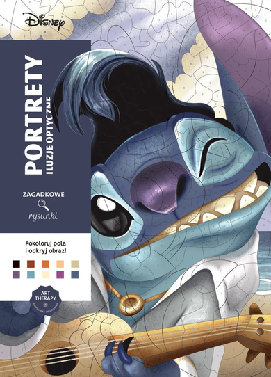 Art therapy. Kolorowanka antystresowa. Disney. Witraże. Magia kolorów. Zagadkowe rysunki