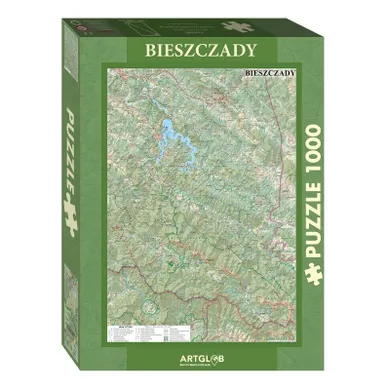ArtGlob, Bieszczady mapa turystyczna 1:75 000, puzzle, 1000 elementów