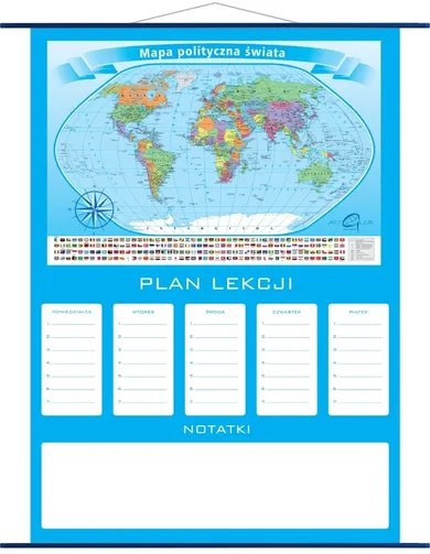 Artglob, plan lekcji, mapa świat polityczny
