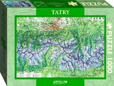 Artglob, Tatry mapa turystyczna 1:50 000, puzzle, 1000 elementów