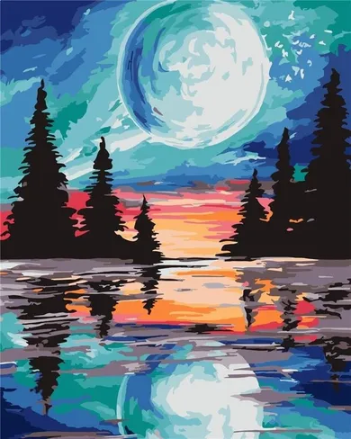 ArtiFly, malowanie po numerach, Pełnia księżyca, 40-50 cm