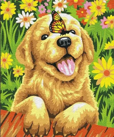 ArtiFly, malowanie po numerach, Radosny szczeniak, 40-50 cm