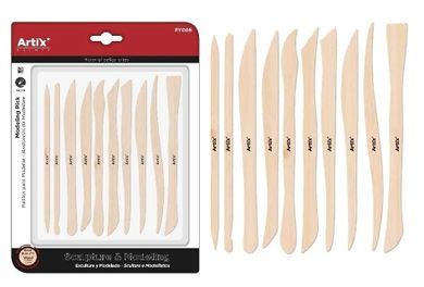 Artix, narzędzia do rzeźbienia, drewniane, 10 szt.