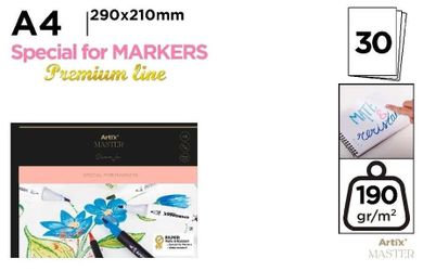 Artix, szkicownik do markerów, A4, 30 kartek, 1 szt.