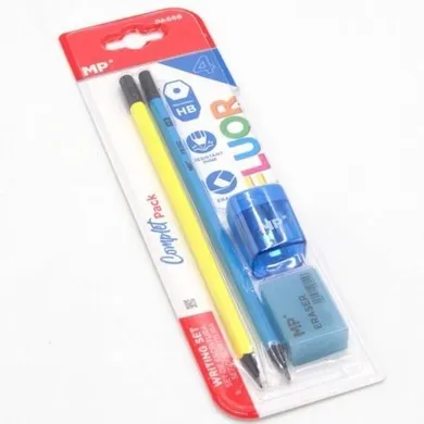 Artix, zestaw z ołówkiem, gumką i temperówką