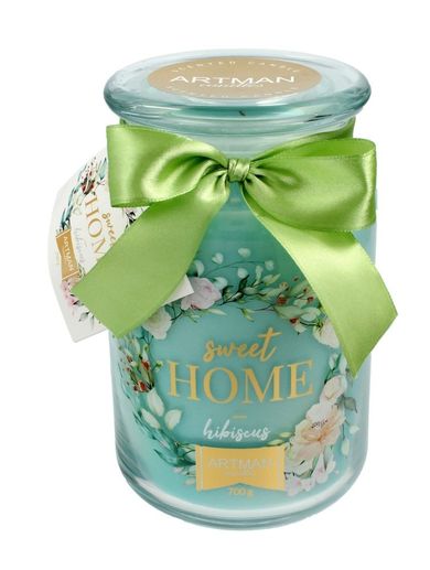 Artman, świeca zapachowa, Sweet Home Hibiscus, słoik duży, 700g